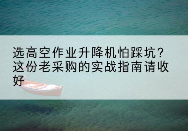 囊谦高空作业升降机厂家推荐-选高空作业升降机怕踩坑？这份老采购的实战指南请收好